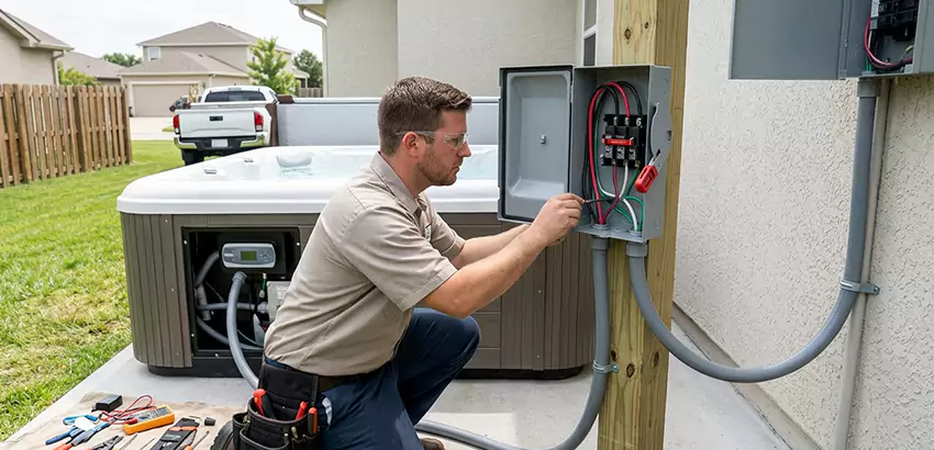 Outdoor Hot Tub Electrical Installation in La Vergne